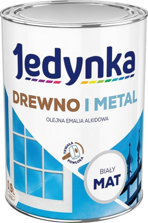 Jedynka Drewno i Metal Mat Biały 0,9L/op. (710006410)