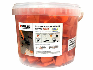 SOLID System do poziomowania płytek klips 1mm 400+40szt. (6465)
