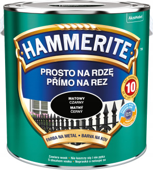 HAMMERITE Farba do metalu, na rdzę, Mat Czarny 2,5L 2071216