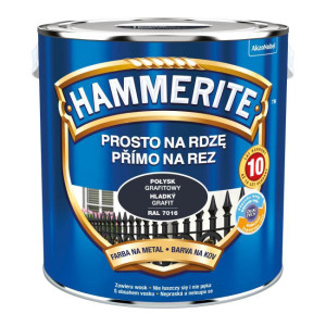HAMMERITE Farba do metalu, na rdzę, Połysk Grafitowy 2,5L (5126231)