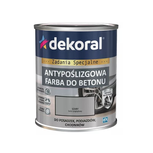 DEKORAL AKRYLIT B Antypoślizgowa farba do betonu Kolor Szary 0,75l (380791)