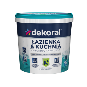 DEKORAL Farba akrylowa MALENIAK Plus biały Kuchniau0026Łazienka 1L (212524)