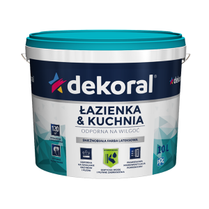 DEKORAL Farba akrylowa MALENIAK Plus biały Kuchniau0026Łazienka 5L (212525)
