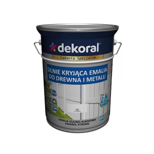 DEKORAL EMAKOL Strong Emalia do drewna i metalu Biała Połysk 5L(295086)