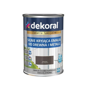 DEKORAL EMAKOL Strong Emalia do drewna i metalu Brąz Połysk 0,9L(299004)