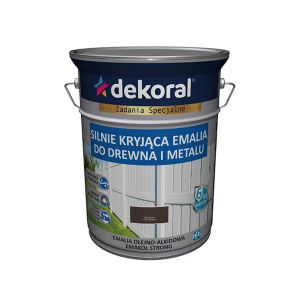 DEKORAL EMAKOL Strong Emalia do drewna i metalu Brąz Połysk 5L(299036)