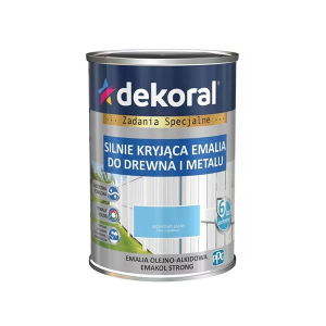 DEKORAL EMAKOL Strong Emalia do drewna i metalu Lazurowy Jasny 0,9L (299014)