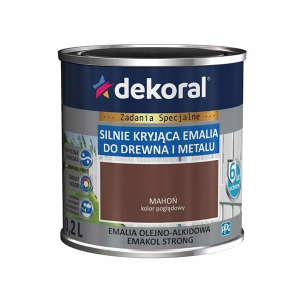 DEKORAL EMAKOL Strong Emalia do drewna i metalu Mahoń Połysk 0,2L (298999)