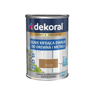 DEKORAL EMAKOL Strong Emalia do drewna i metalu Orzech Jasny Połysk 0,9L (299018)