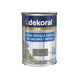 DEKORAL EMAKOL Strong Emalia do drewna i metalu Szary Jasny Połysk 0,9L (299021)
