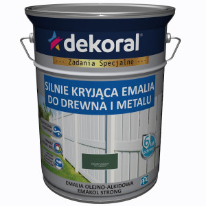 DEKORAL EMAKOL Strong Emalia do drewna i metalu Zielony Liściasty Połysk 5L (299045)