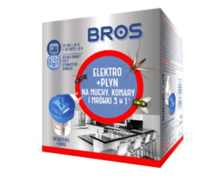BROS Elektro na muchy komary i mrówki 3w1 urządzenie płyn (118)