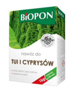 BIOPON Nawóz granulowany do tui i cyprysów 1kg (1530)