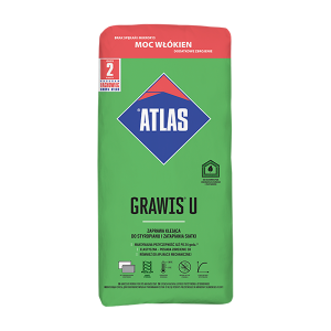 ATLAS GRAWIS U Zaprawa klejąca do styropianu i zatapiania siatki 25kg 48szt./pal. (GRAWIS-U)