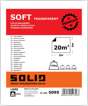 SOLID Folia malarska SOFT transparent (5095)