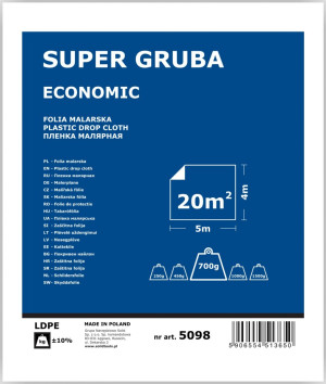 SOLID Folia malarska Super Gruba Economy 4x5m (5098)