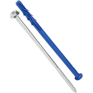 RAWLPLUG R-FF1 Kołek ramowy z kołnierzem 10x240mm z wkrętem z łbem sześciokątnym i TORX, (R-P3-FF1-N-10K240)
