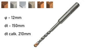 KOELNER Wiertło do betonu SDS+12x150x210MM 4C (K-SDS-4C-12/210)