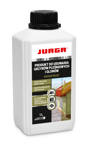 JURGA MOSSPROOF Środek do usuwania grzybów, mchów, porostów, glonów z powierzchni budowlanych 1L/op. (03.01.05.01.10.00)