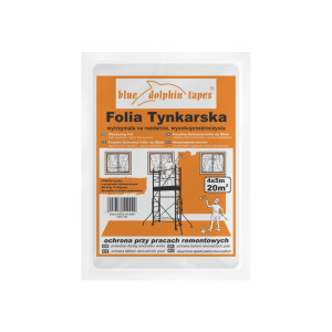 BLUE DOLPHIN Folia tynkarska przeżroczysta 4mx5m 12449 15szt/op (PF_DR_12449)