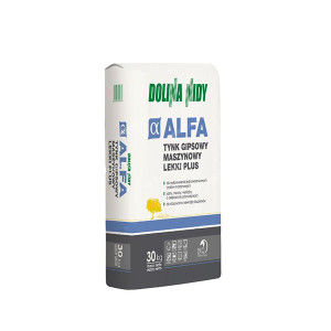 DOLINA NIDY ALFA PLUS Tynk gipsowy maszynowy lekki 30kg 40szt/pal (DN-TGMA-30)