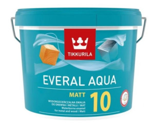 Tikkurila Farba Baza A Everal Aqua Matt 10 emalia akrylowa o wysokiej trwałości 9L/op. (C933905110)