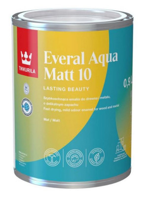 Tikkurila Farba Baza C Everal Aqua Matt 10 emalia akrylowa o wysokiej trwałości 0,9L/op. (C933905301)