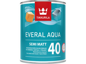 Tikkurila Farba Baza C Everal Aqua Semi Matt 40 emalia akrylowa do drewna i metalu 0,45L/op. (C943905302)