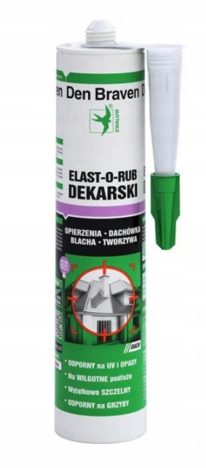 Den Braven ELAST-O-RUB uszczelniacz dekarski Brązowy 280ml 12szt/op.