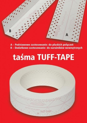 Strait-flex taśma do spoinowania płyt GK (czerwona) "Amerykanka" 20mb Tuff-Tape (TT)