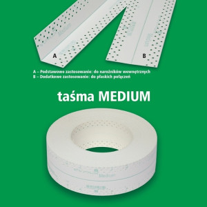 Strait-flex taśma do spoinowania płyt GK (zielona) "Amerykanka" 20mb Medium (SMH)
