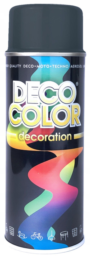 DECO COLOR Farba Spray ANTRACYT RAL7016 400ml