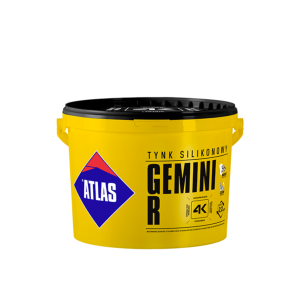 ATLAS Tynk silikonowy GEMINI R Baza Biała 25kg/op. 24szt/pal (BTSAH-GR-N15-125)
