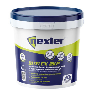 NEXLER BITFLEX 2KP Hydroizolacja dwuskładnikowa grubowarstwowa z wypełnieniem polistyrenowym 30L/op. 18szt/pal. ( MW_BF_2KP_30 )