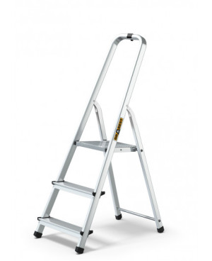 DRABEST Drabina aluminiowa domowa 3st. + haczyk gratis (ALD3 125kg)