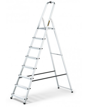 DRABEST Drabina aluminiowa domowa 8st. + haczyk gratis (ALD8 125kg)