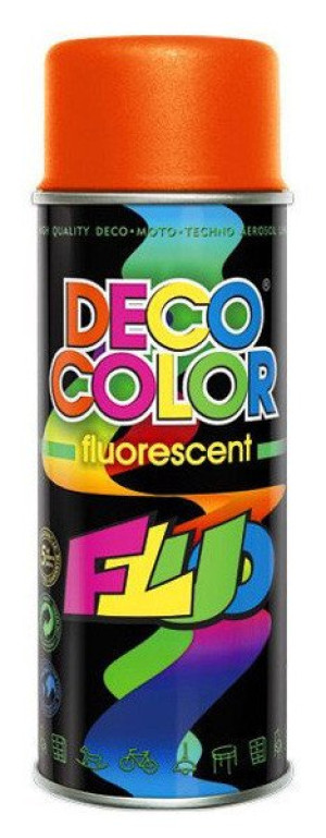 DECO COLOR Farba spray orange pomarańcz FLUOR 400ml