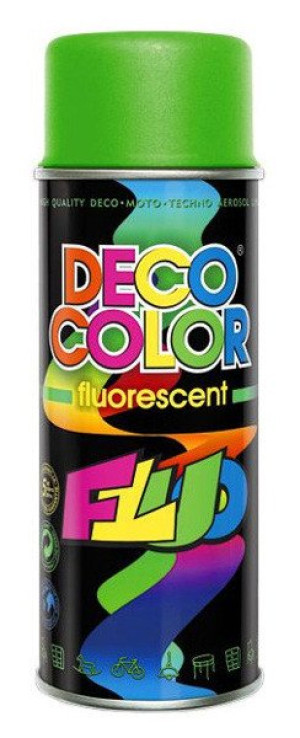 DECO COLOR Farba spray green zielony FLUOR 400ml