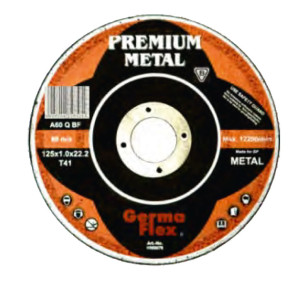 GermaFlex Premium A60Q T41 Tarcza płaska do cięcia metalu 125x1,0x22,2 (PRW 13961)