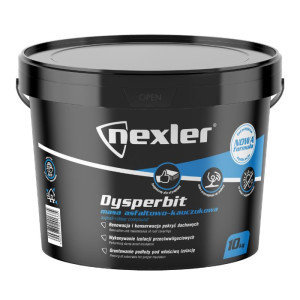 NEXLER DYSPERBIT Masa uszczelniająco-gruntująca asfaltowo-kauczukowa 10kg/op. 60szt/pal. ( DA_DN_1C_10_NX )