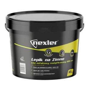 NEXLER Lepik na zimno - Klej asfaltowy modyfikowany SBS-em 10kg/op. 60szt/pal. (W-BR010-A0000-NX1C-1000)
