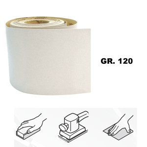 GermaFlex White Papier ścierny w rolkach 115mmx2,5mb 120 (WHI 00068)