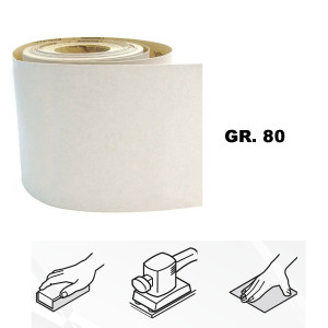 GermaFlex White Papier ścierny w rolkach 115mmx2,5mb 80 (WHI 00066)