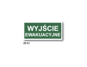 BIS - ZNAK Wyjście ewakuacyjne (ZE-01)