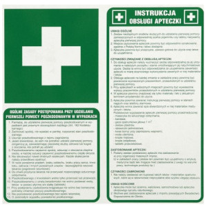 BIS - ZNAK Instrukcja obsługi apteczki (BIS BHP INSTRUKCJA A)