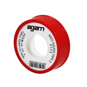 Taśma teflonowa AGAM MIDI 12m 12mm x 0,1mm 1020003