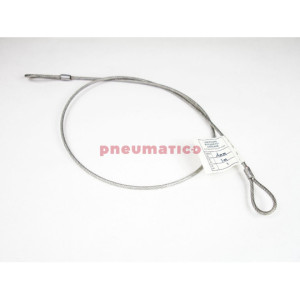 Linka stalowa z pętelkami oc. PCV 4mm x 1,0m