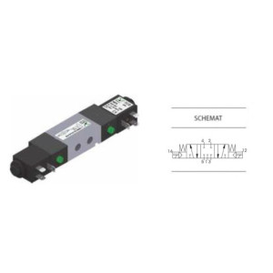 Zawór elektropneumatyczny 5/3 NC PNEUMAX 1/8 8880.53.31.35.F05 24DC