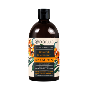 Szampon Nawilżający Rokitnik + Żeń-szeń Receptury Natury 380 ml