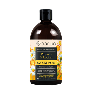 Szampon Oczyszczający Propolis + Łopian Receptury Natury 380 ml